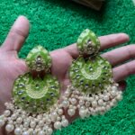 Light Green Meenakari Earrings