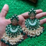 Green Meenakari Earrings