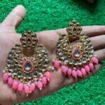 Pink Kundan Earrings