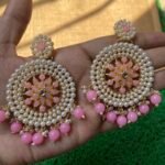 Round Pearl Earrings - Baby Pink