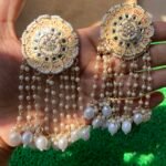 Chakri Earrings - Skin with Pearls