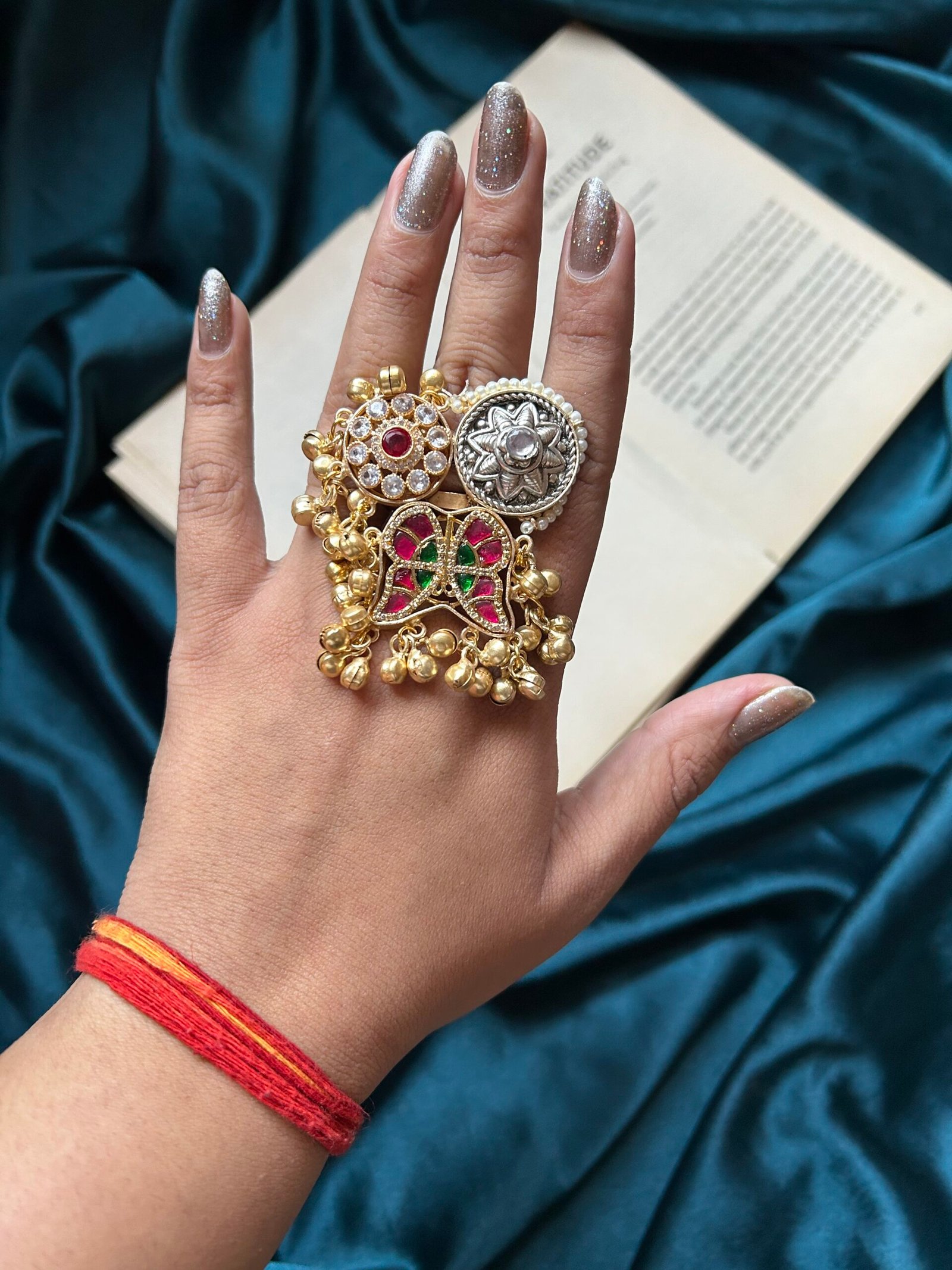 IMG_7059 Kashmiri Butterfly Ring - Ruby - Image 1