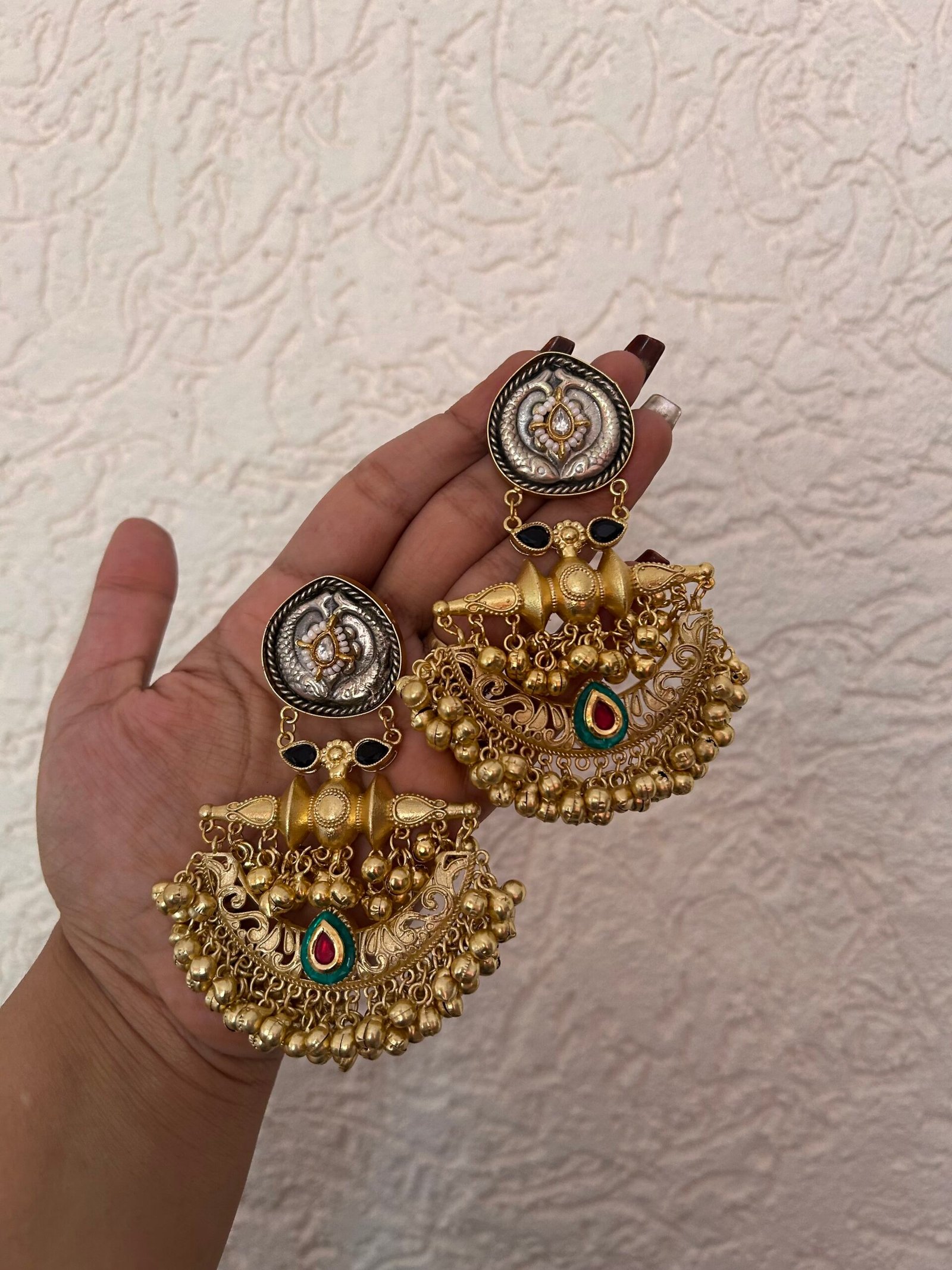 Kashmiri Earrings Dual Polish