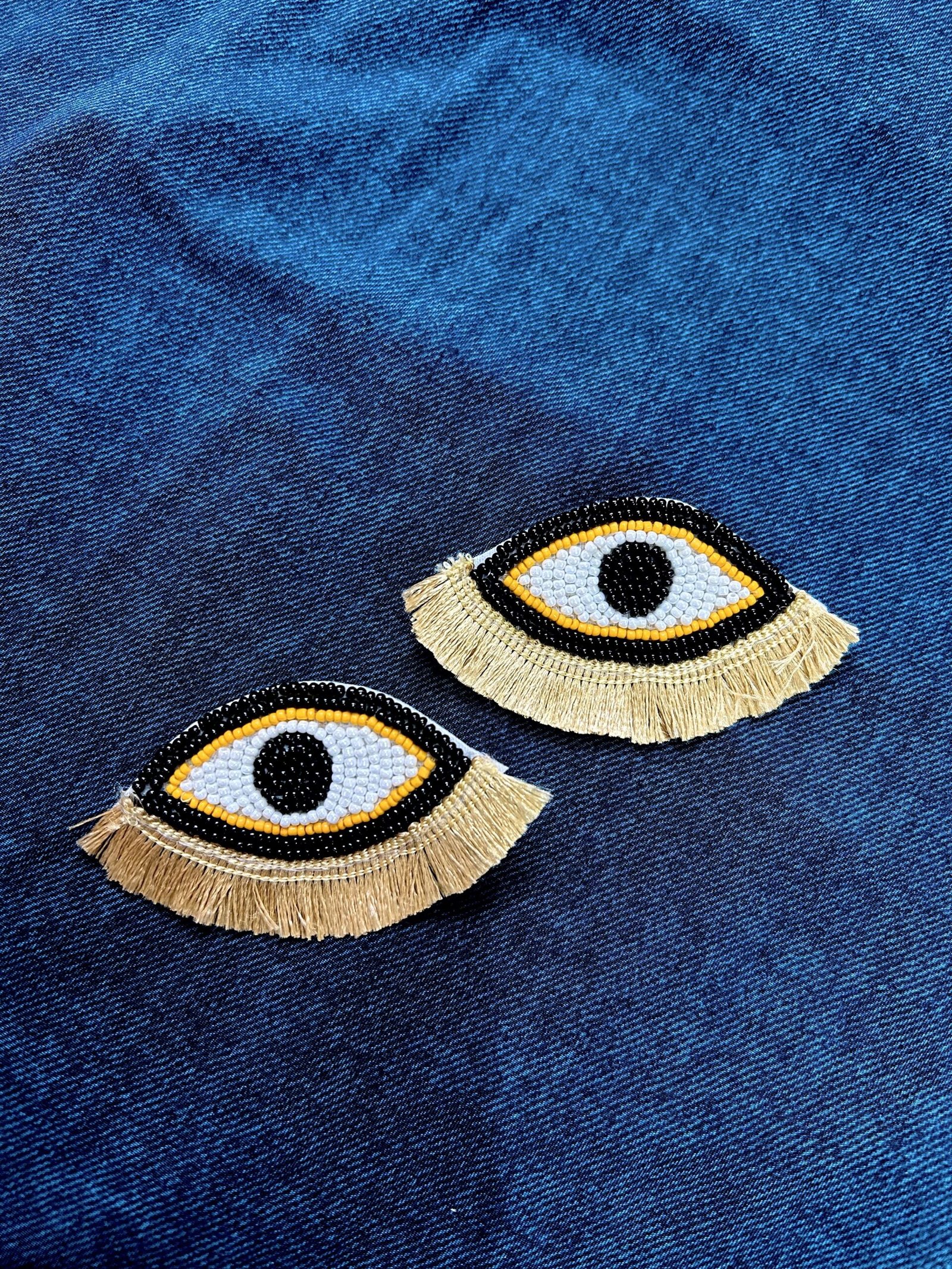 Evil Eye Earrings - Brown