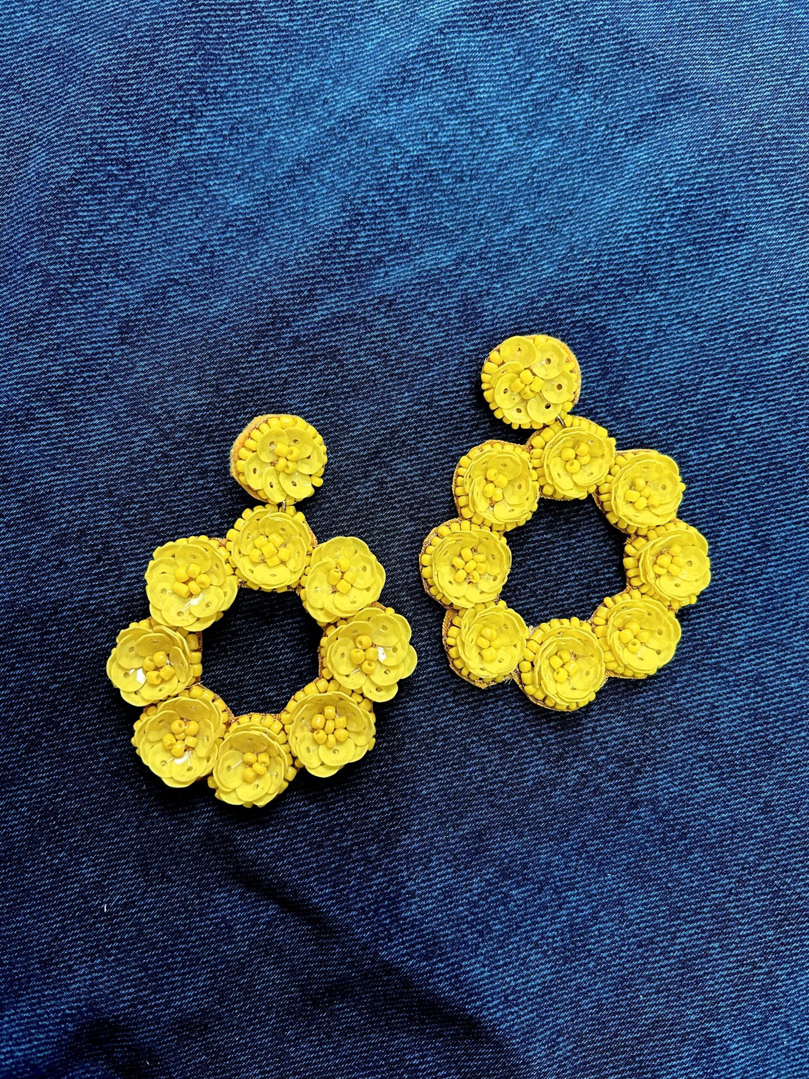 Yellow earrings
