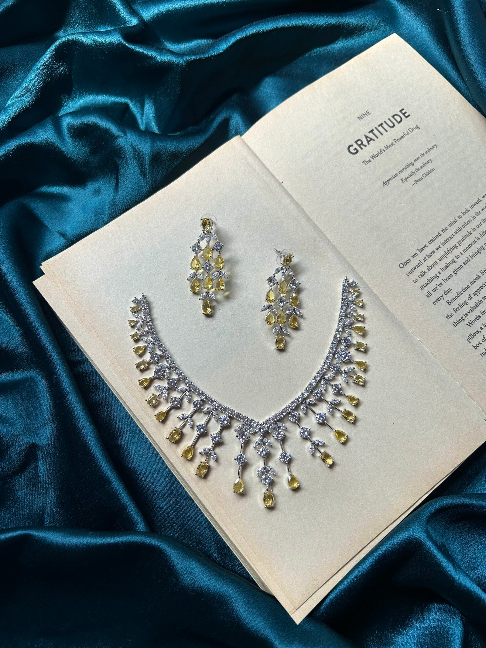 IMG_8955 AD Necklace Set - Yellow - Image 1