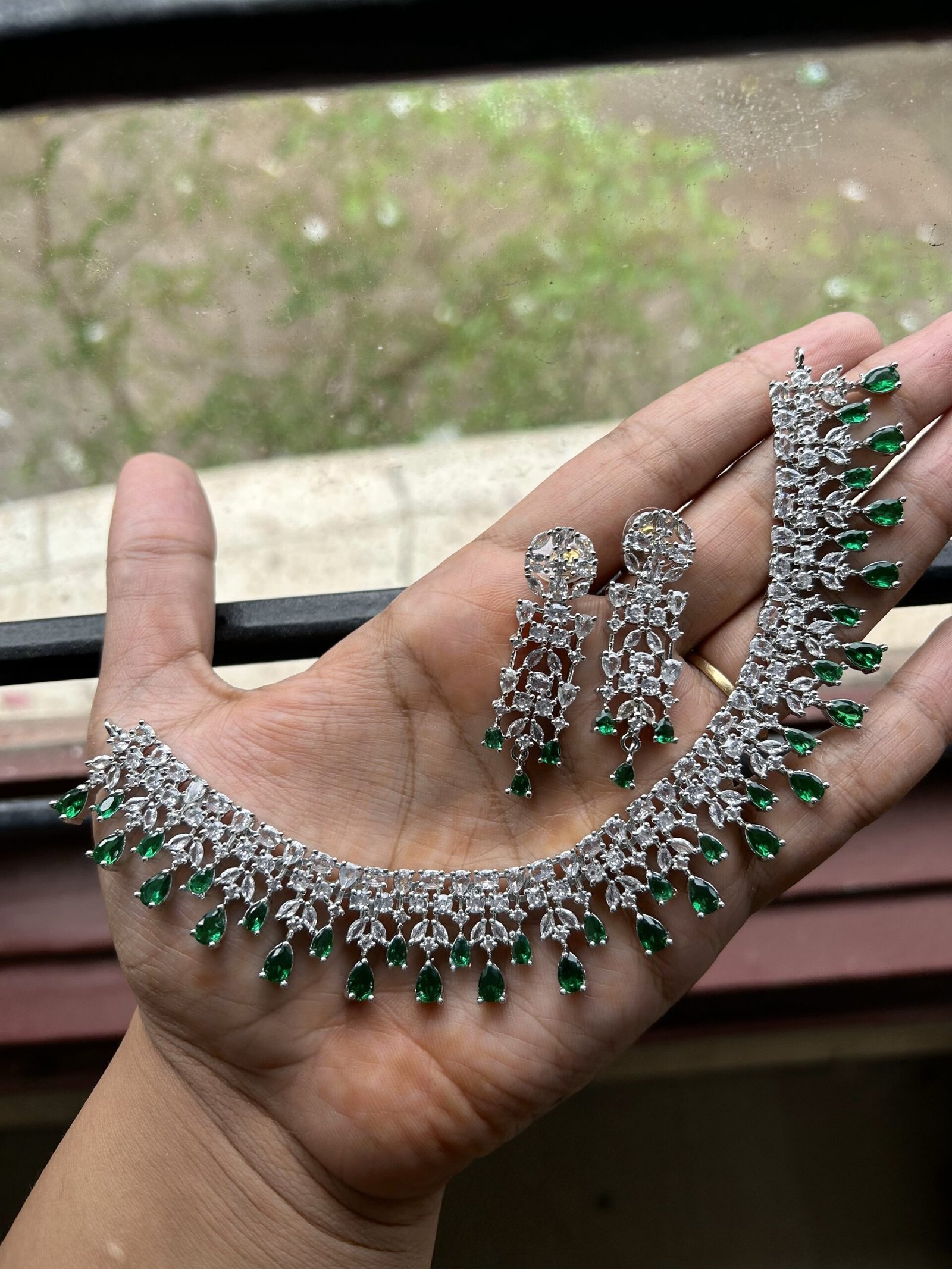 AD Necklace Set - Green
