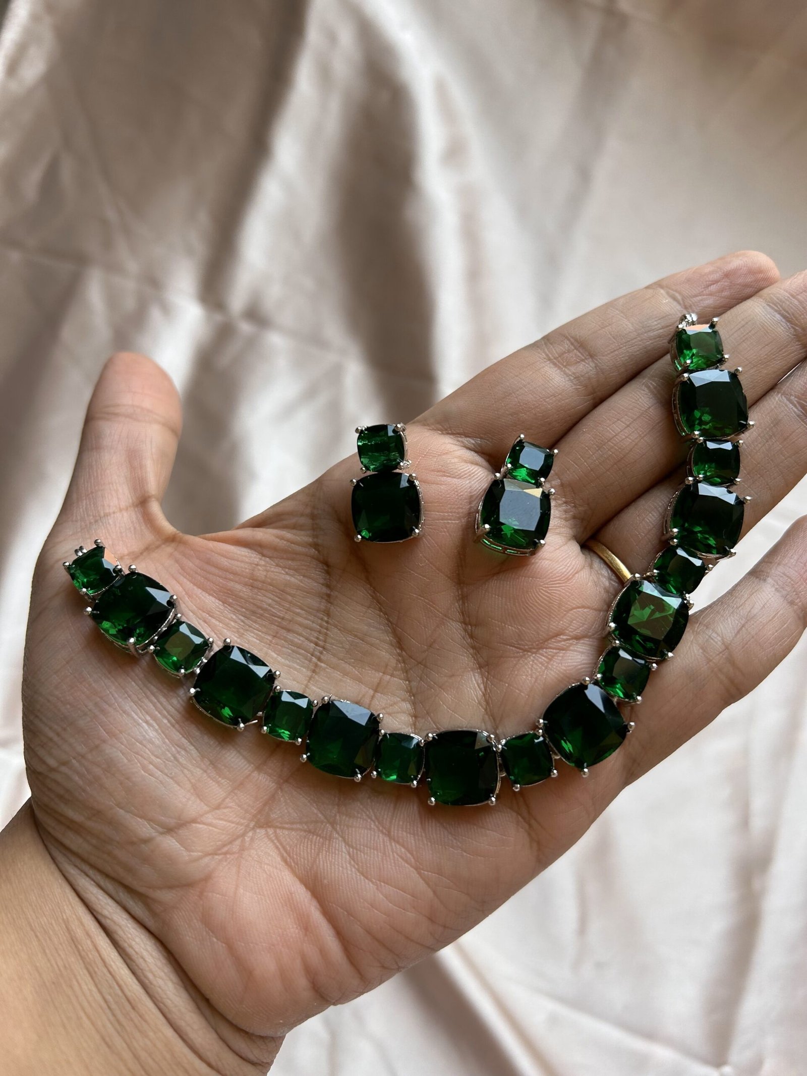 AD Necklace Set - green