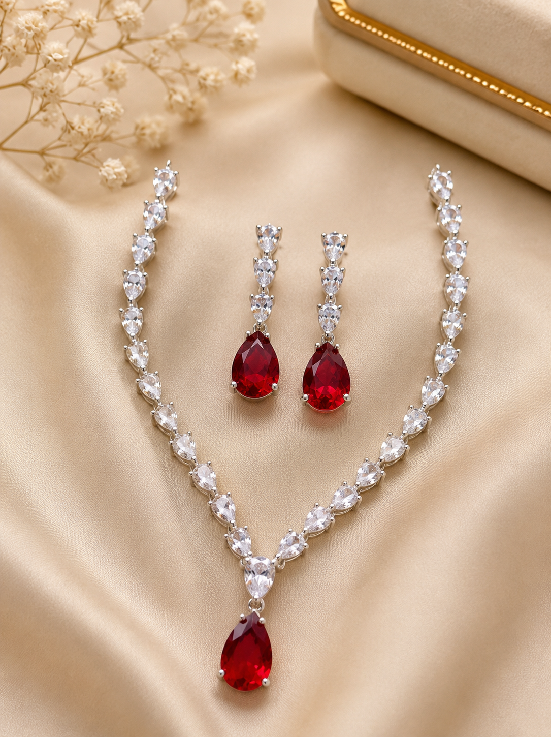 Deepika Neckpiece- Red
