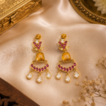 Tyani Tiger Stone Earrings - Ruby
