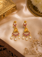 Tyani Tiger Stone Earrings - Ruby