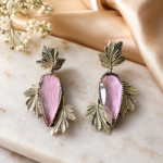 Silver Replica Earrings - Pink