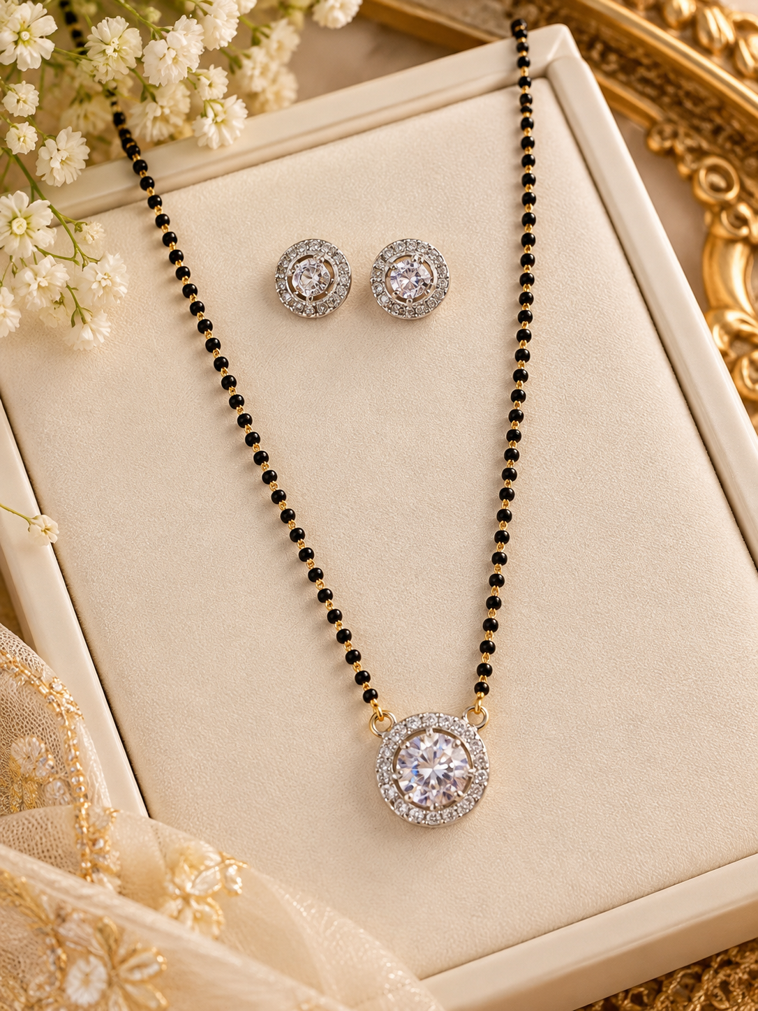 AD Mangalsutra with Earrings