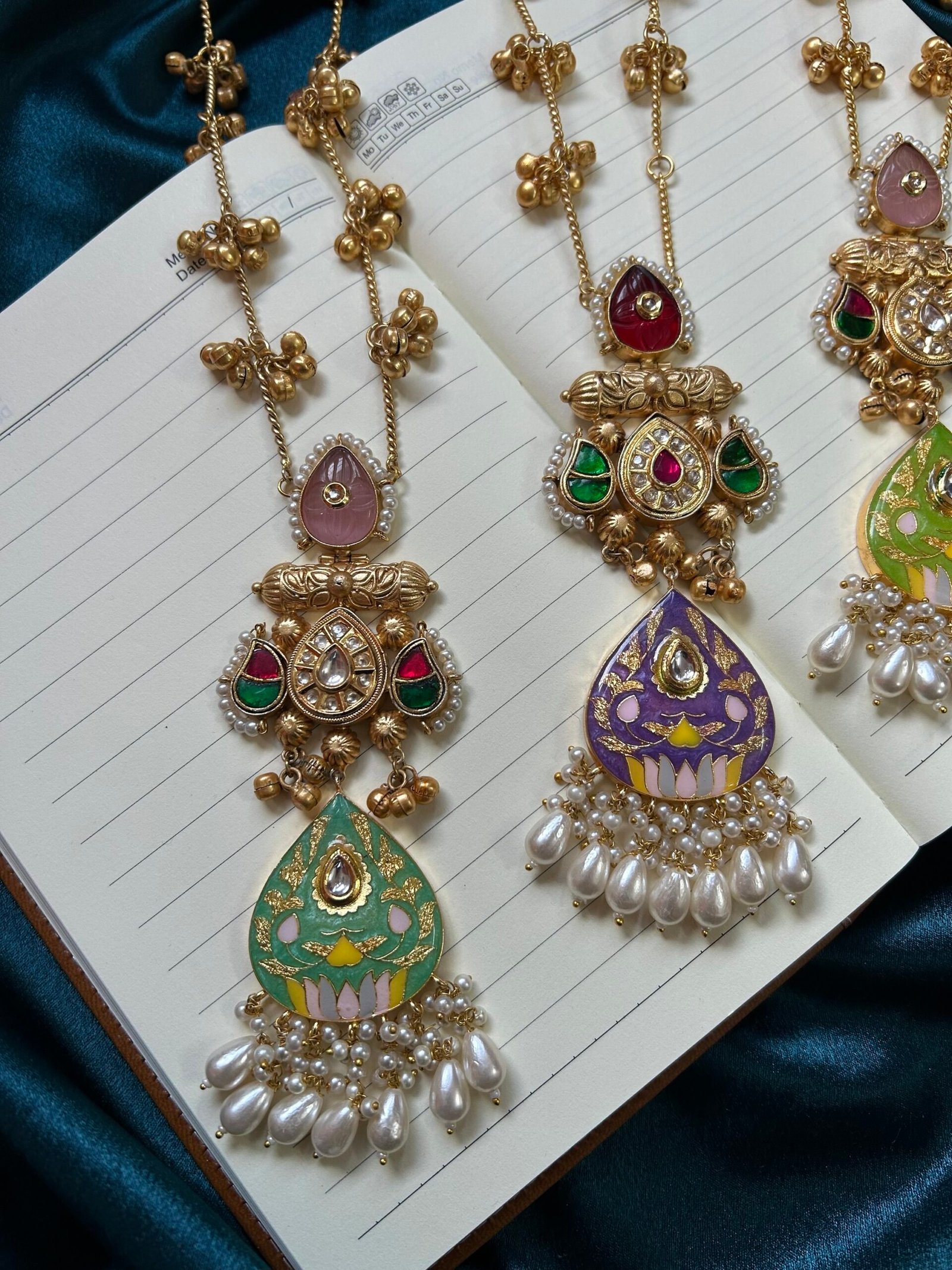 fullsizerender-1-5-1.jpeg Kashmiri Long Necklace - Sea Green - Image 1