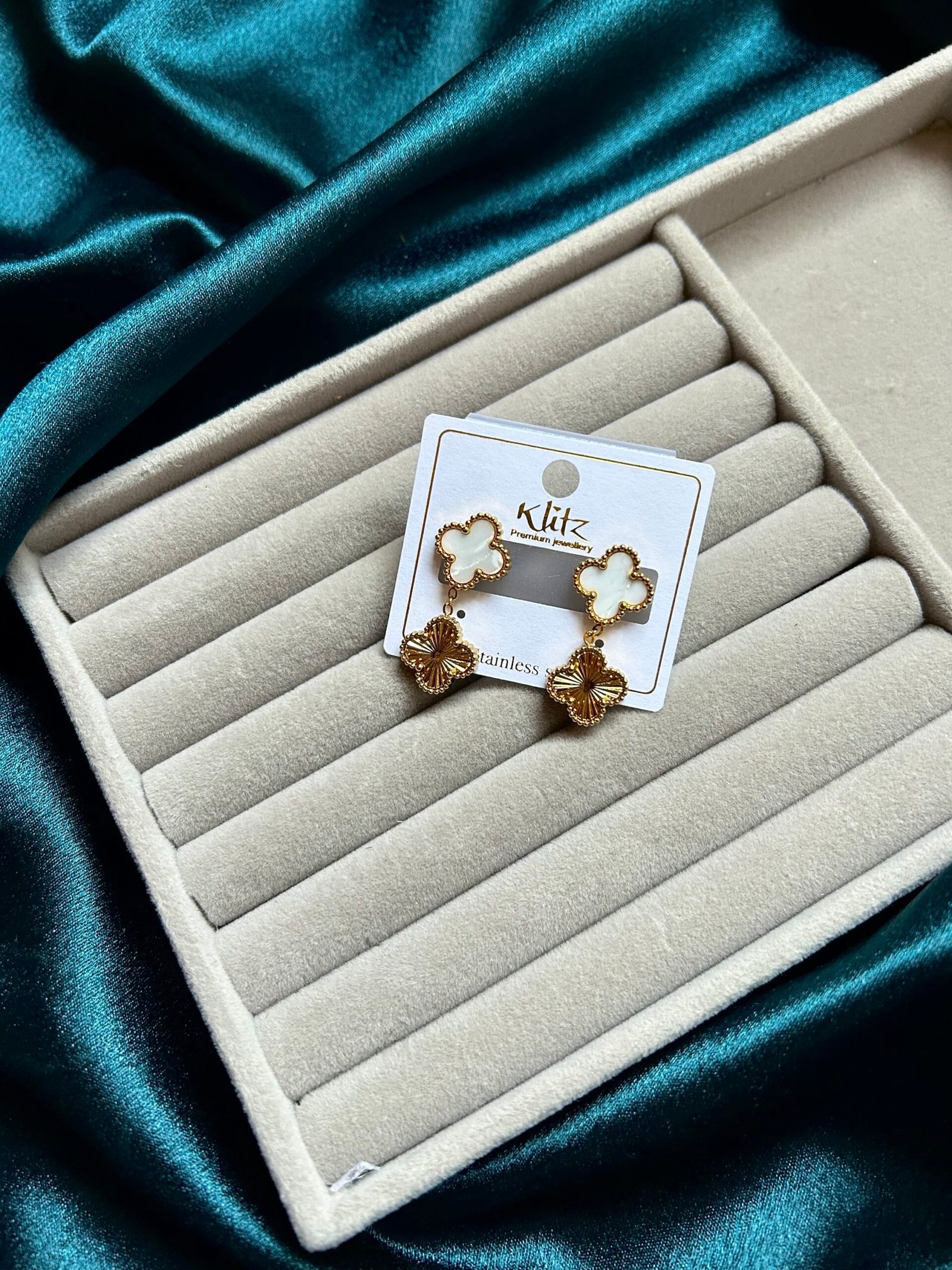 Anti Tarnish White Clove Earrings