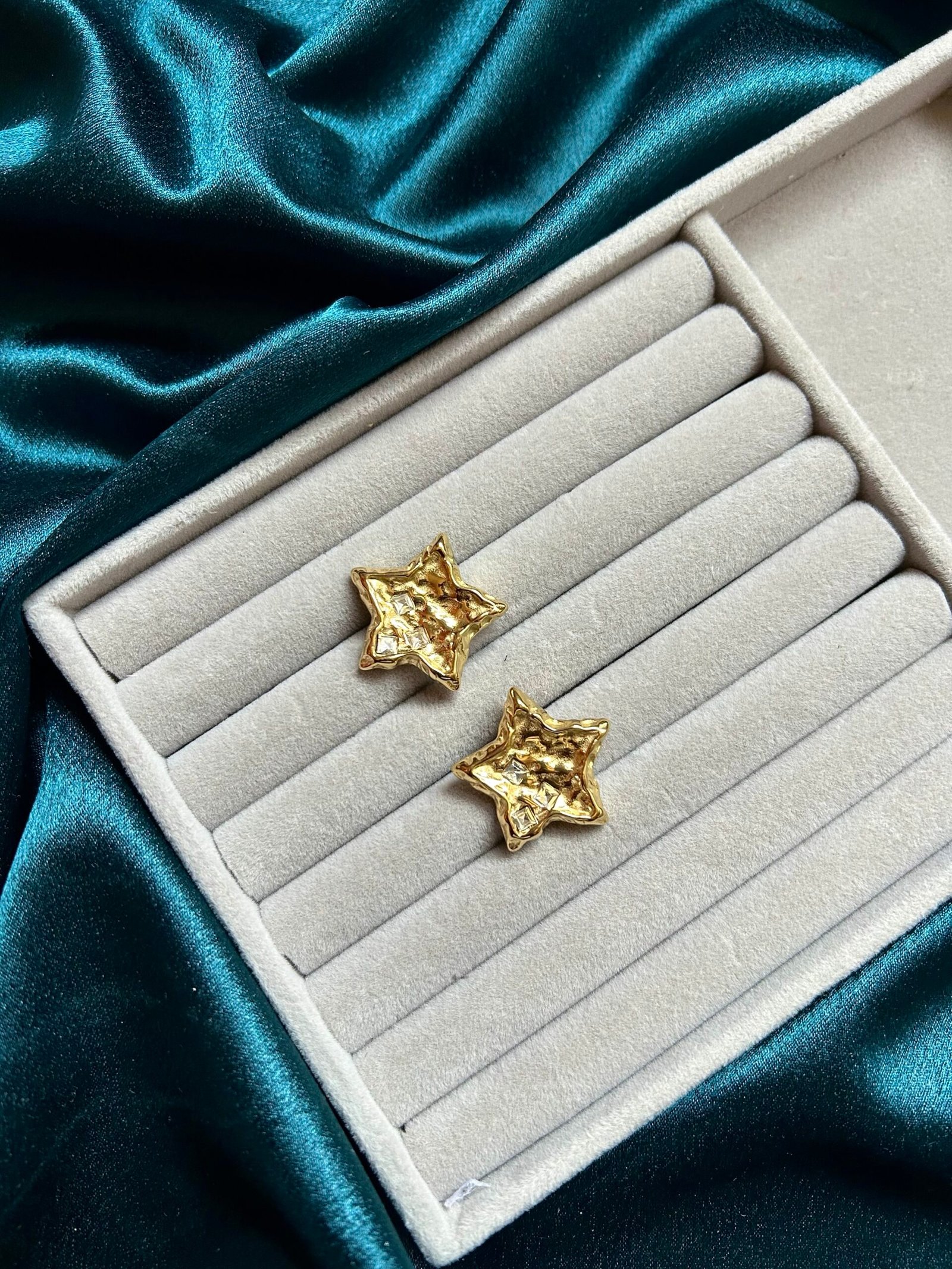 Anti Tarnish Star Stud Earrings