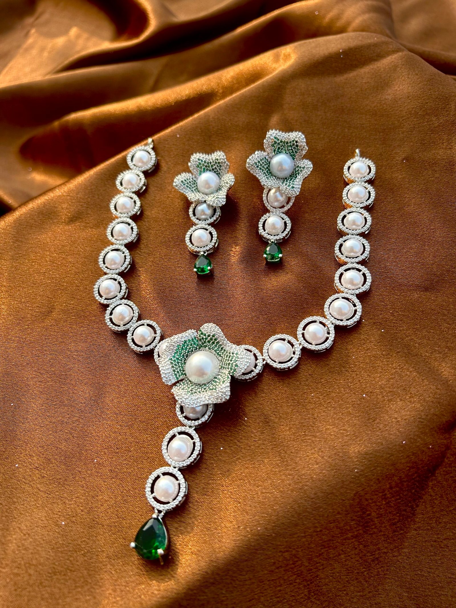 AD Necklace Set - Green