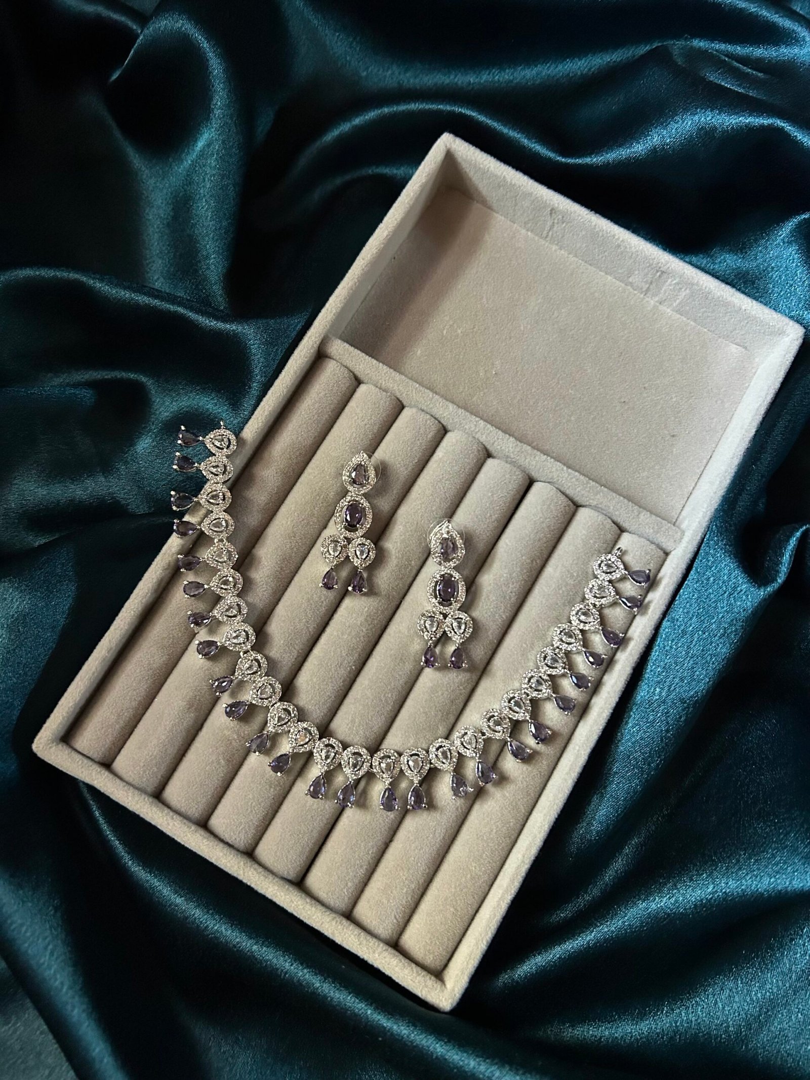 AD Necklace Set - Purple