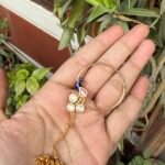 Peacock Nose Ring With Chain