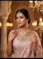 Kundan Necklace Set With Earrings and Mangtika - Image 2