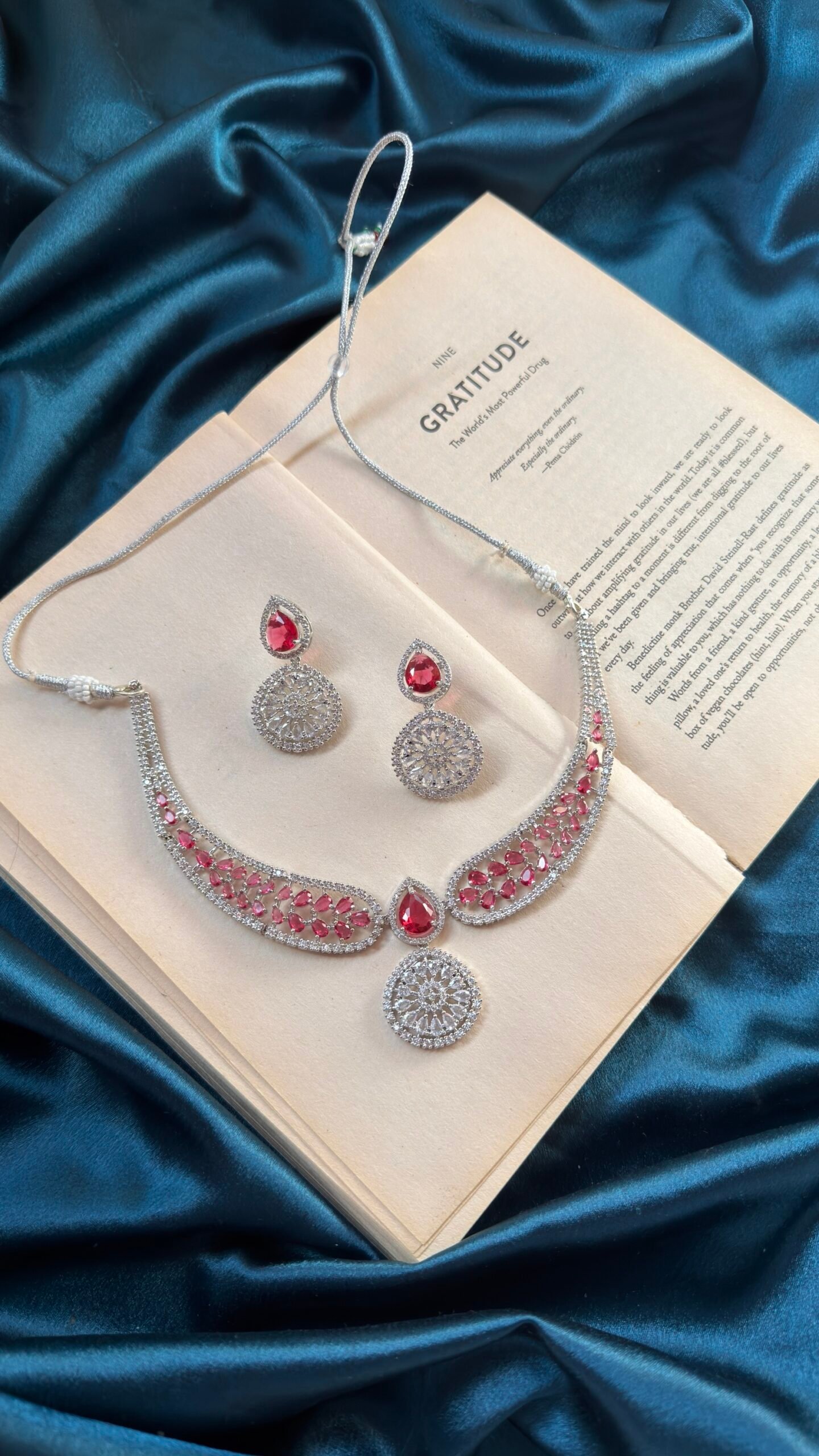 img_2405 AD Necklace Set - Ruby - Image 1