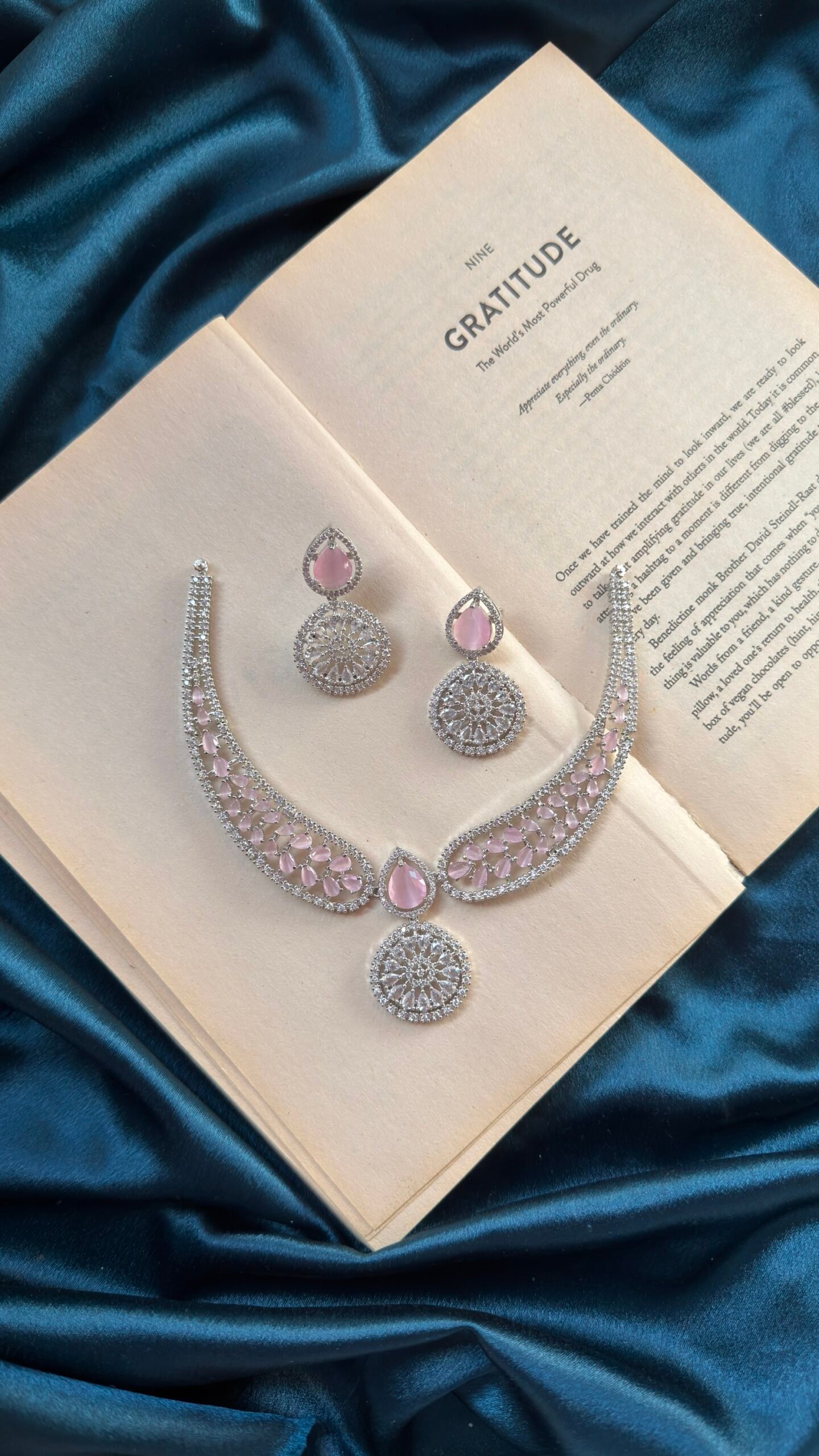 img_2408-scaled-1.jpeg AD Necklace Set - Pink - Image 1
