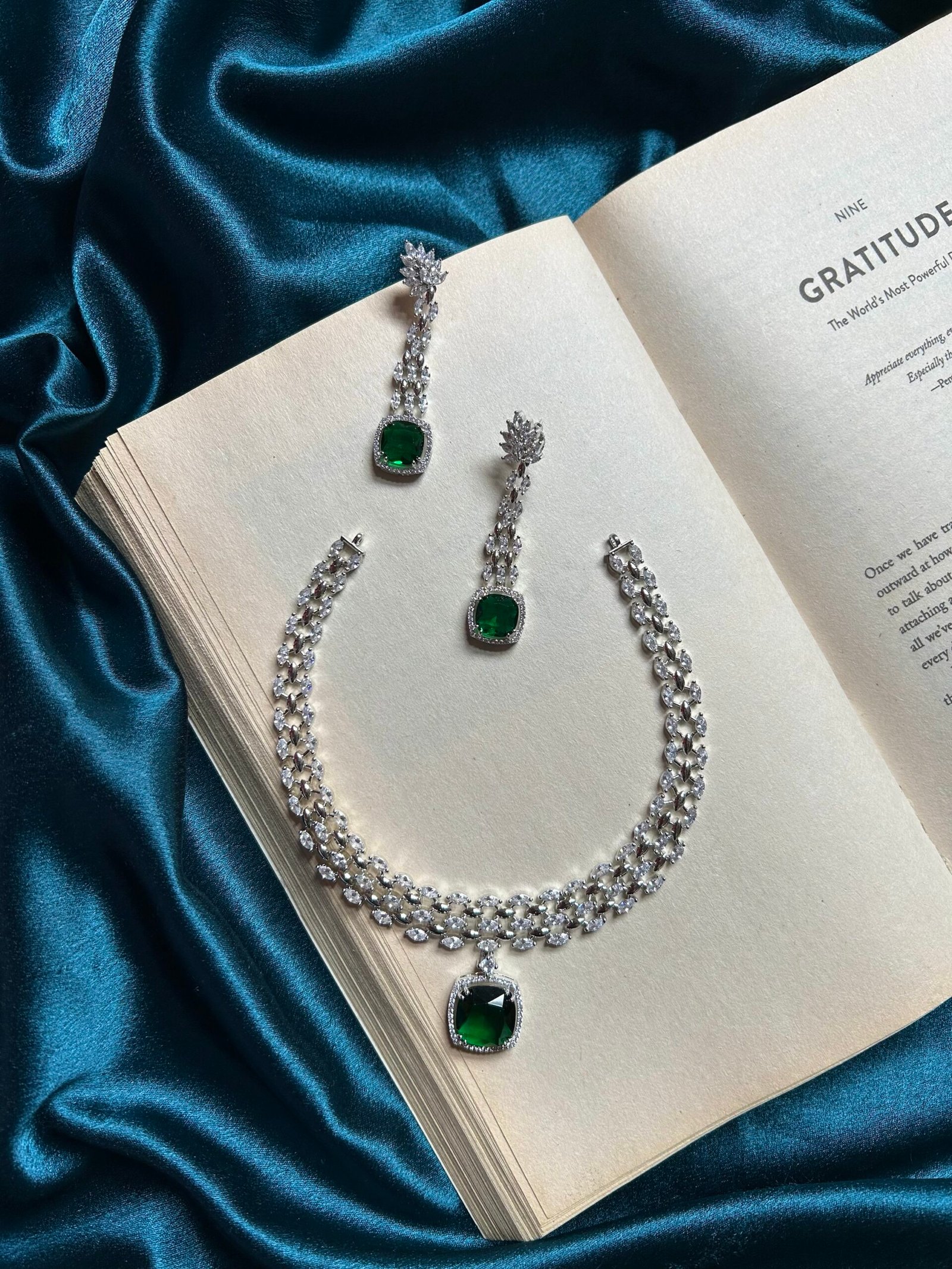 AD Necklace Set - Green