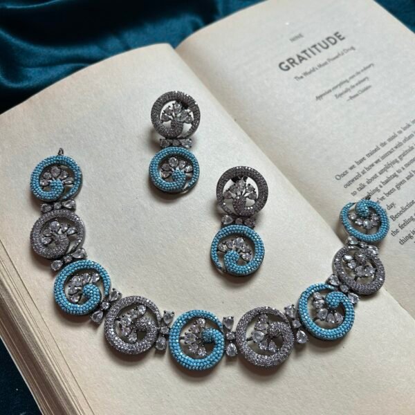 AD Necklace Set - Sky Blue