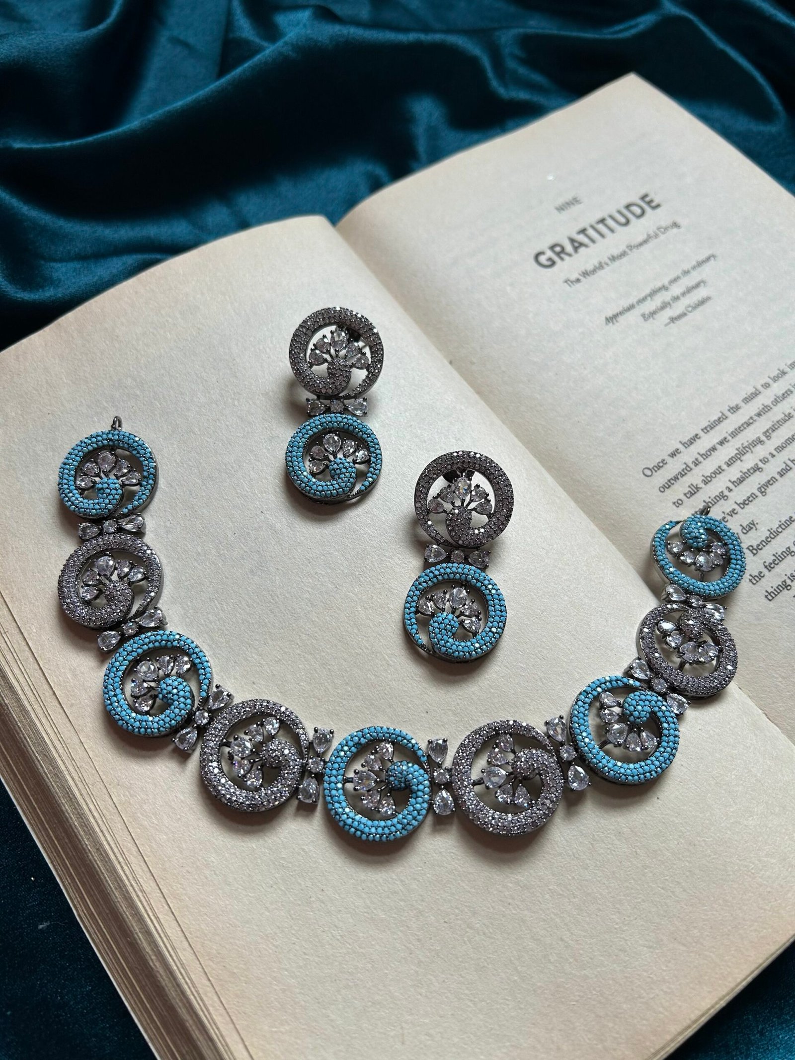 AD Necklace Set - Sky Blue