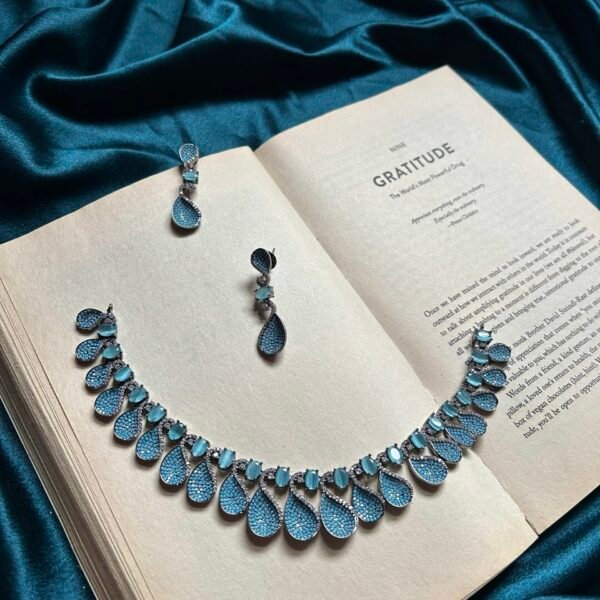 AD Necklace Set - Sky Blue