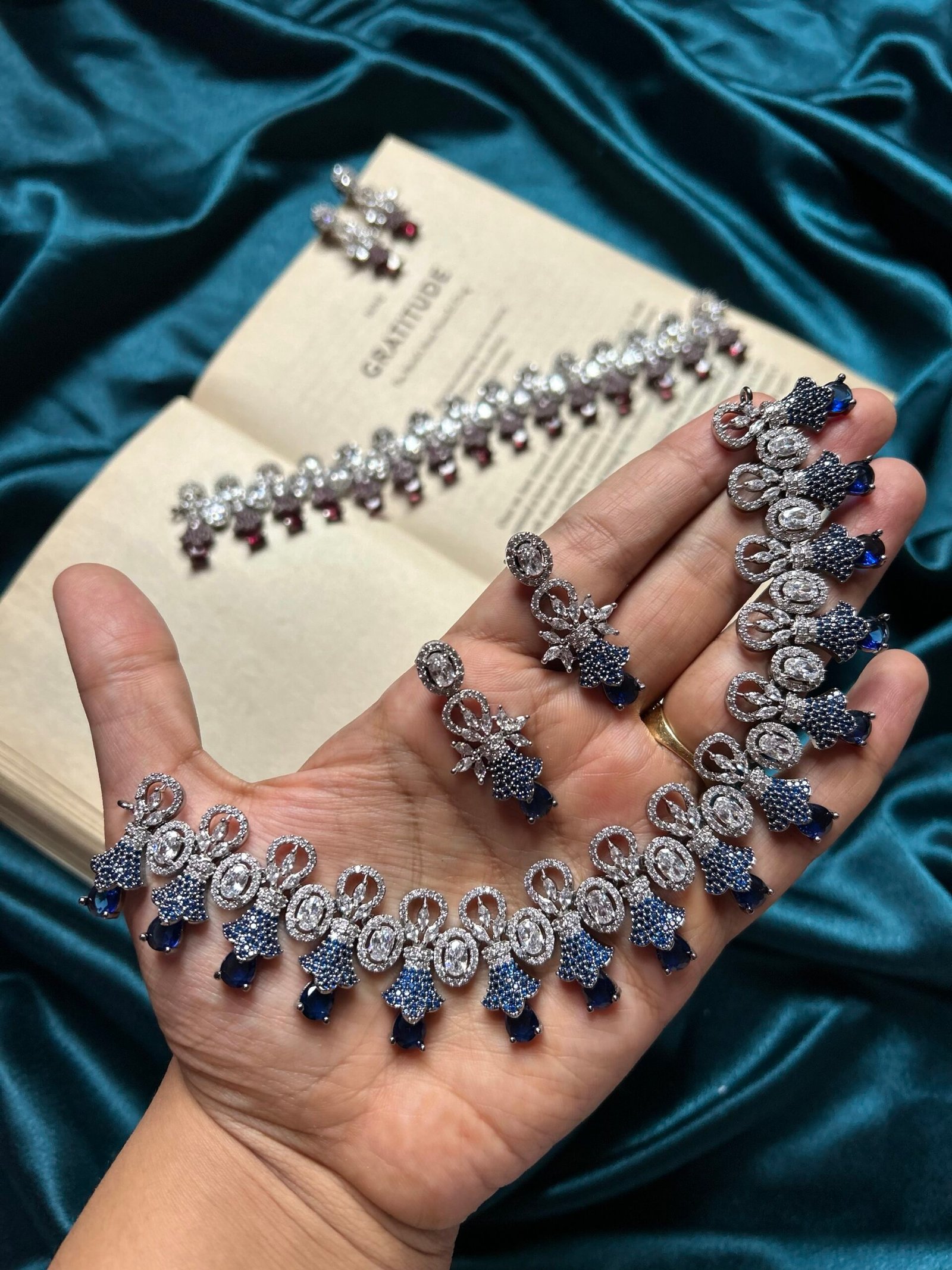 AD Necklace Set - Blue