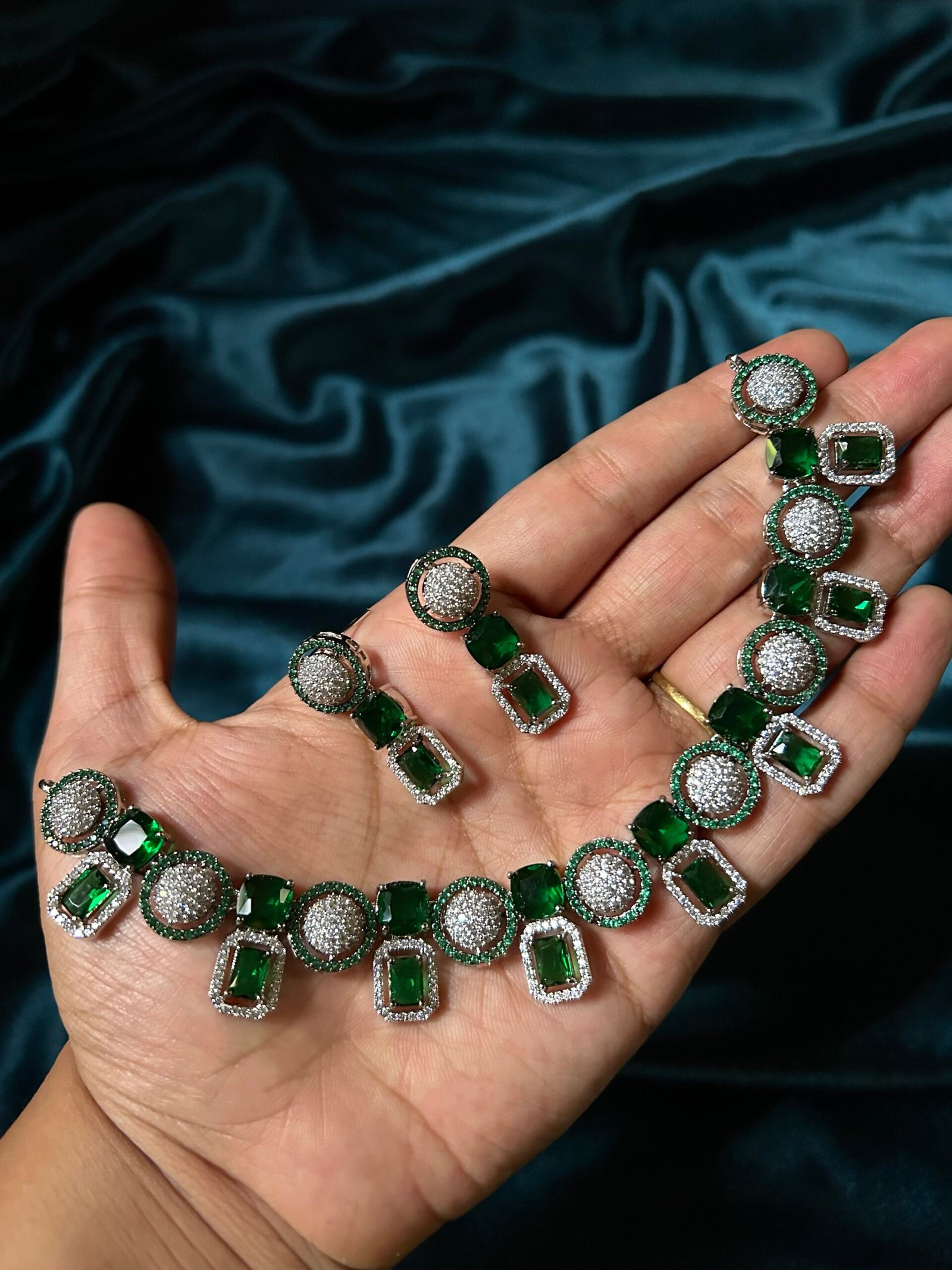 Selena AD Necklace Set - Green