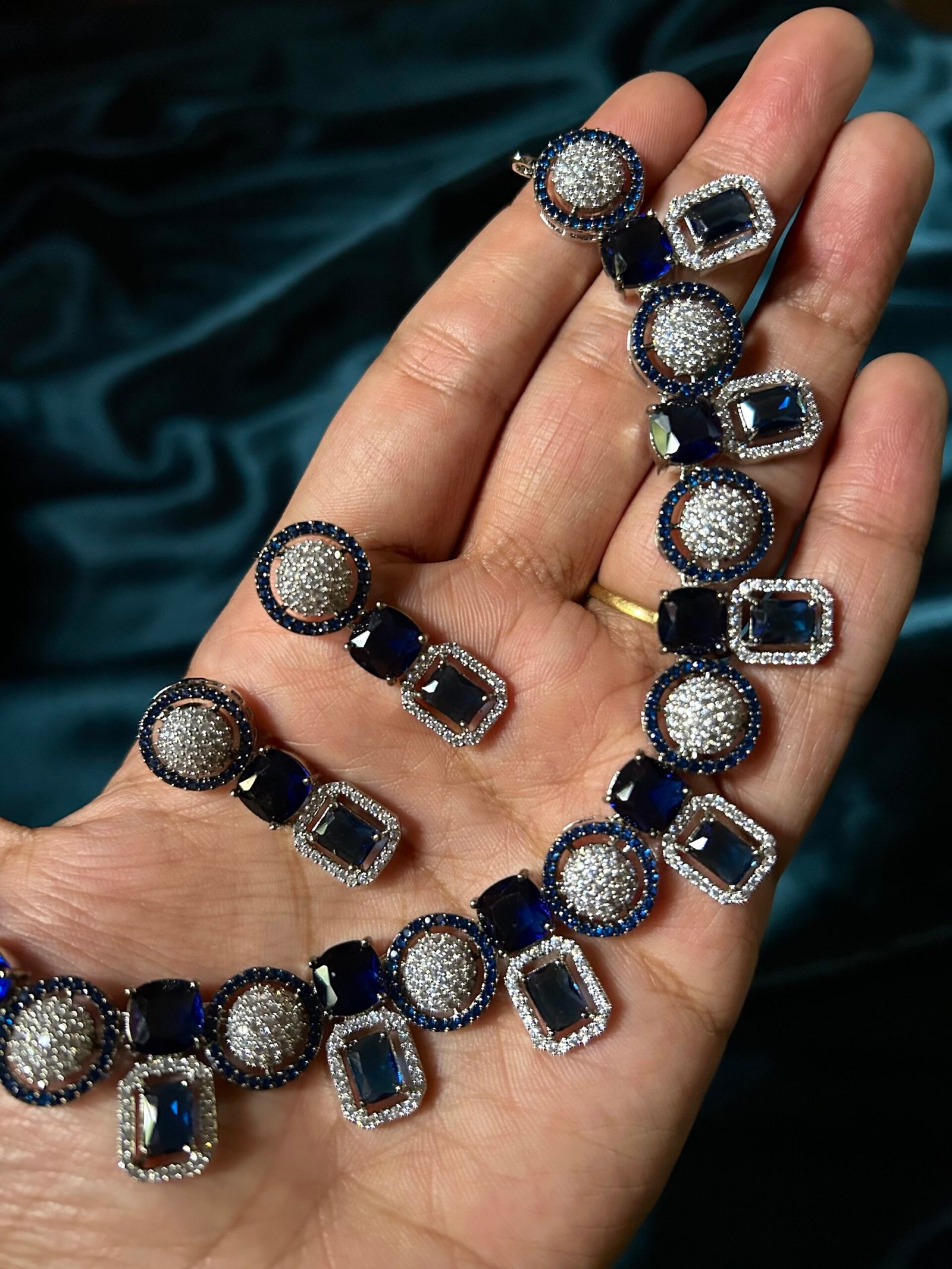 Selena AD Necklace Set - Blue