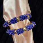 Gajra Moti Bangles - Pair of Two - Royal Blue