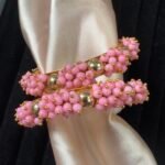 Gajra Moti Bangles - Pair of Two - Baby Pink