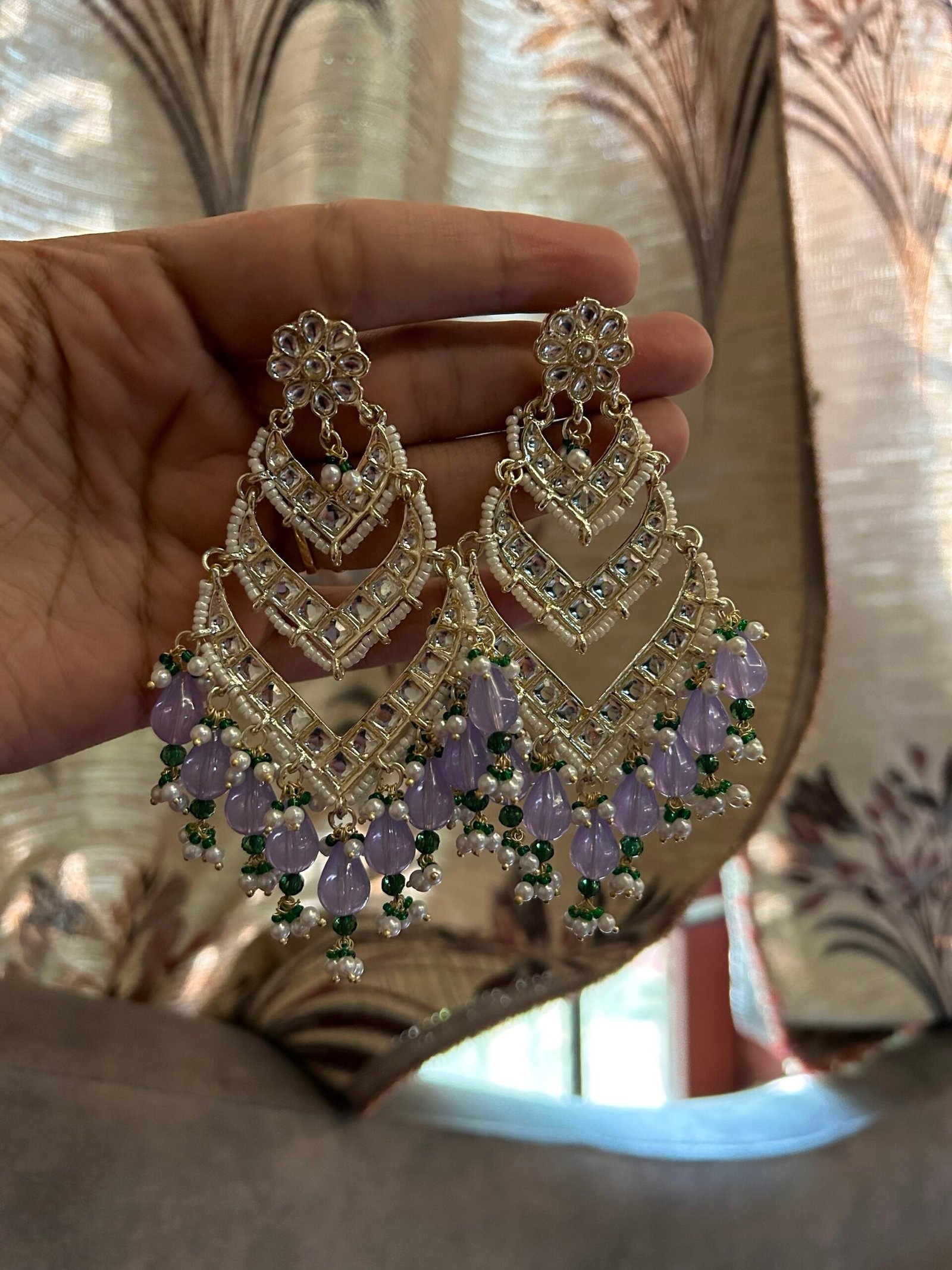 Saloni Earrings - Lavender