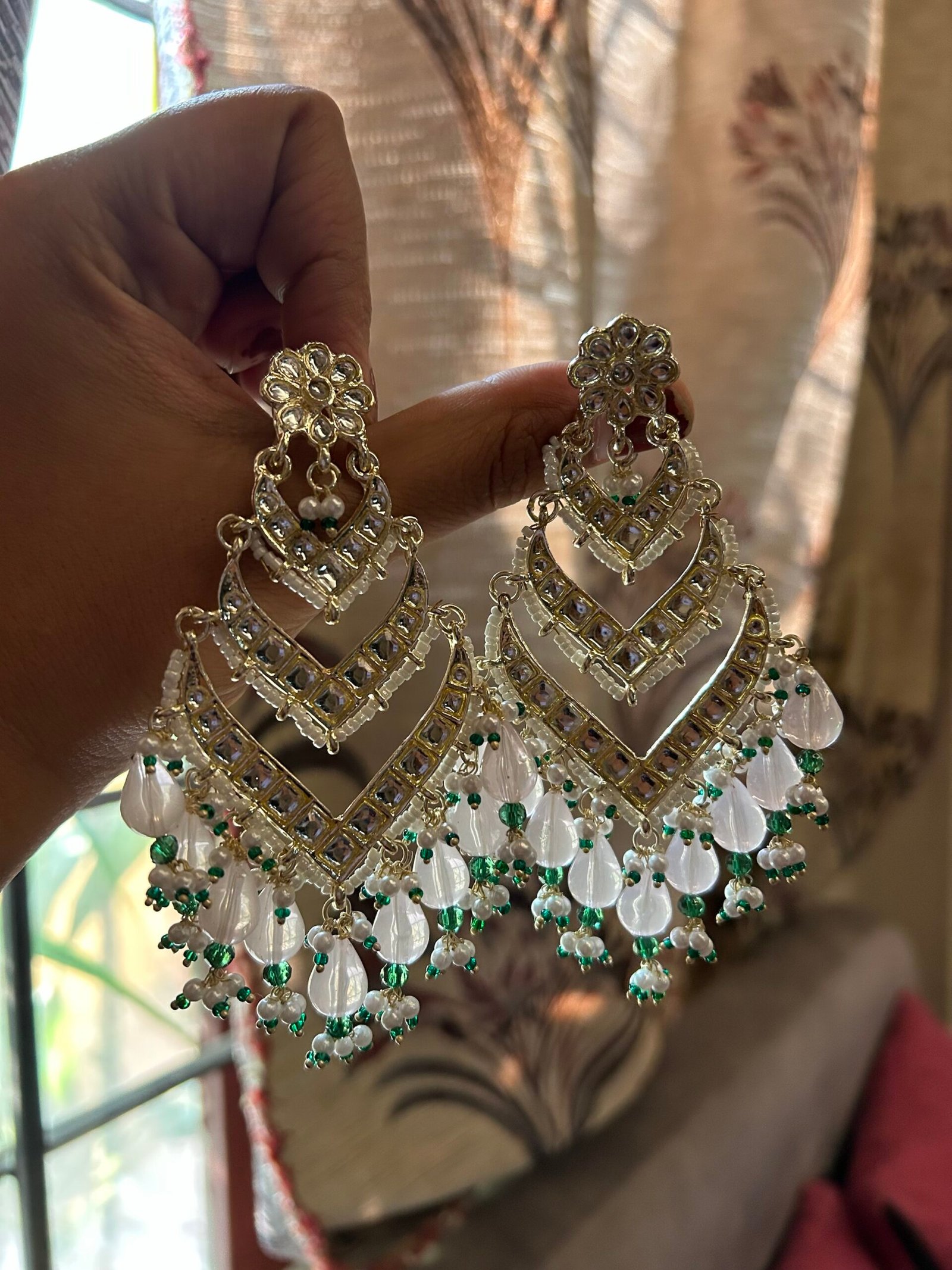 Saloni Earrings - Baby Pink