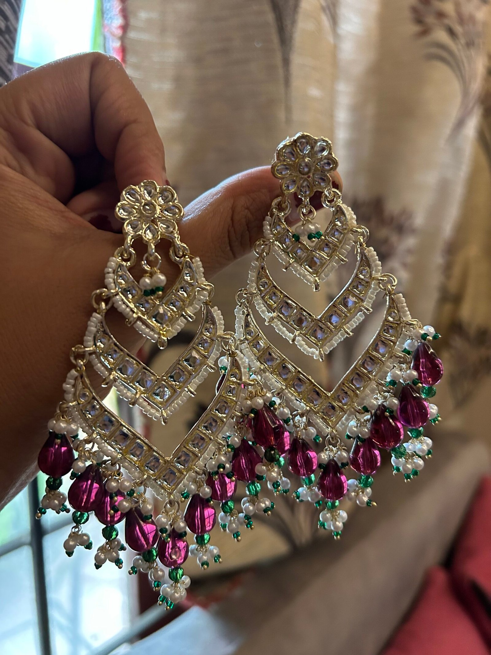 Saloni Earrings - Mauve