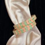 Pastel Kadas Peach and Mint Green - Pair of Two