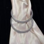German Silver Round Bangles - Pair of Two