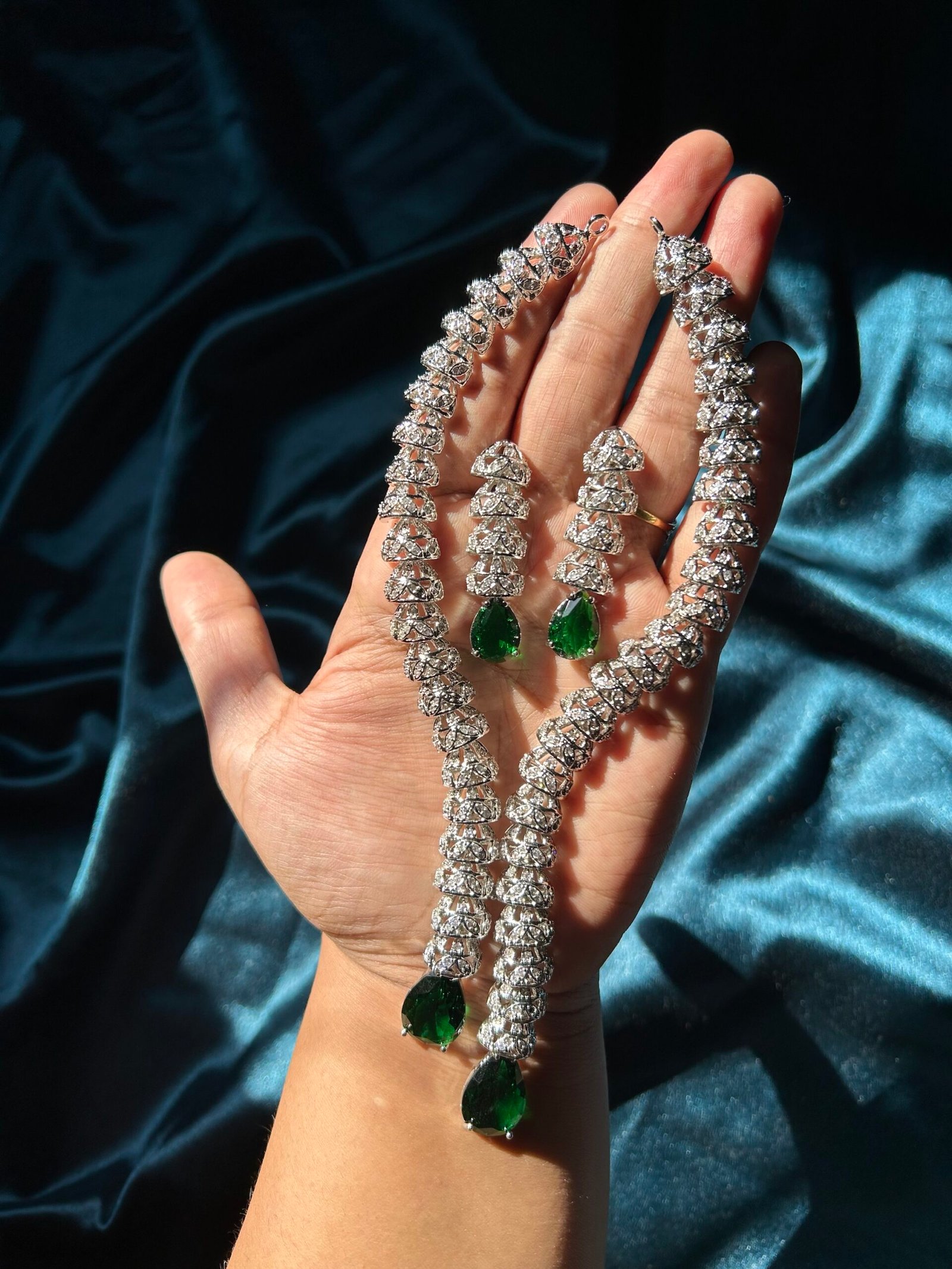 AD Necklace Set - Green