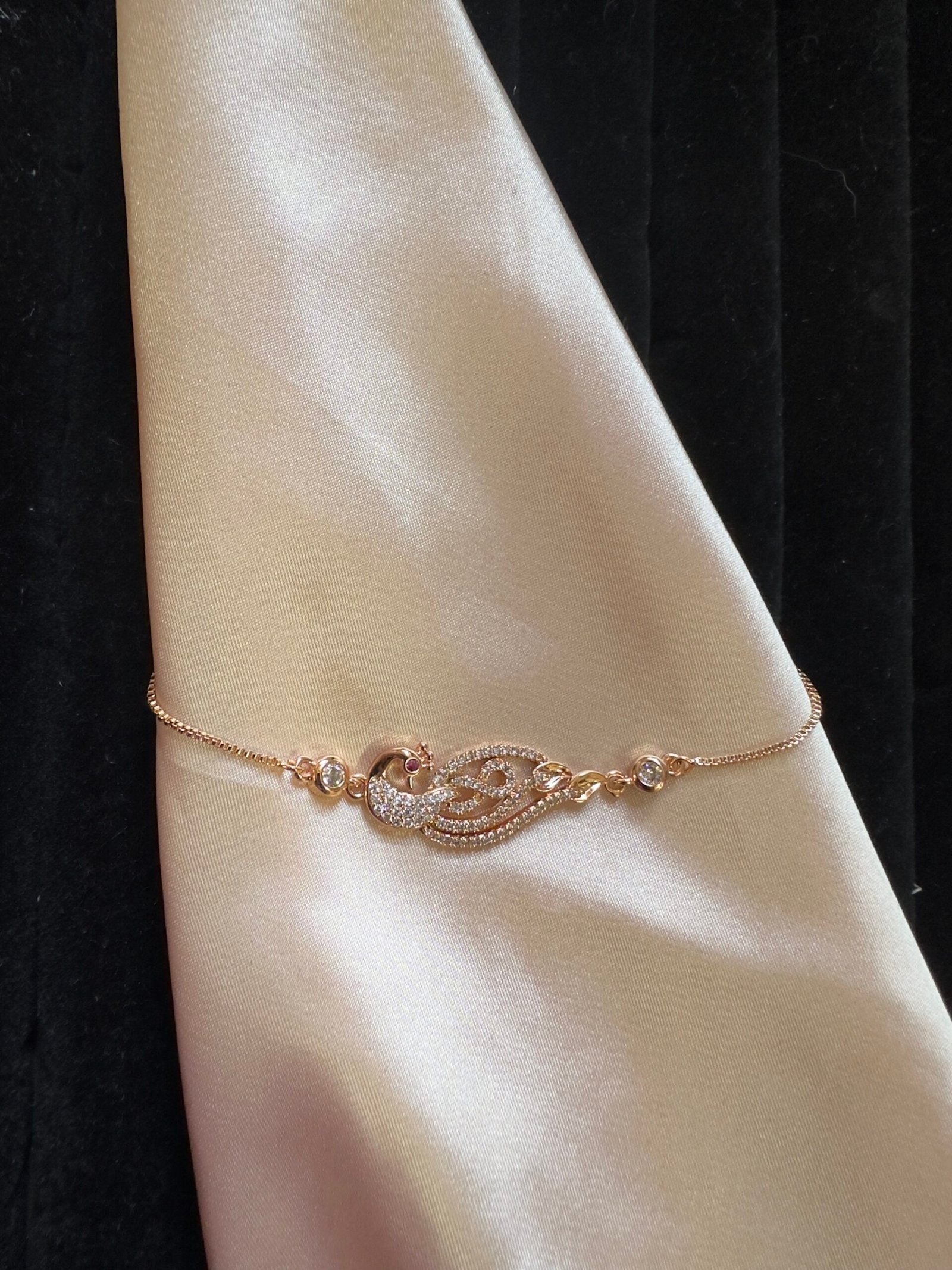 AD Push Pull Bracelet - Peacock Design