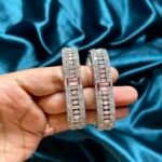 AD Square Bangles - Pink