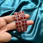 AD Bangles Set of 2 - Ruby Red