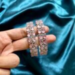 AD Bangles Set of 2- Baby Pink