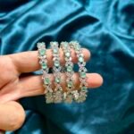 AD Bangles Set of 4 -Mint Blue
