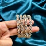 AD Bangles Set of 4 - Peach
