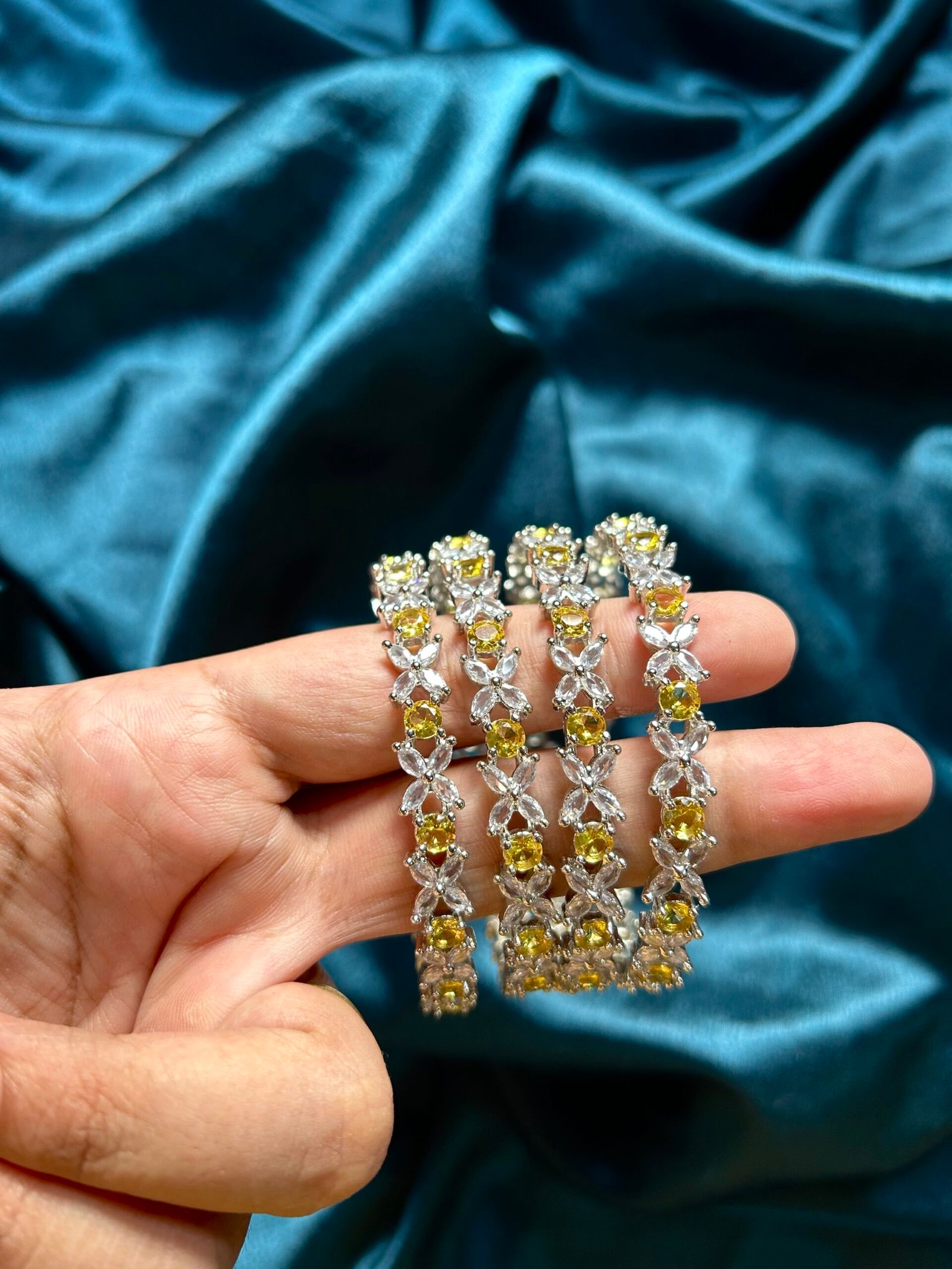 img_4210 AD Bangles set of 4 - Yellow - Image 1