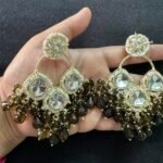 Sanvi Ethnic Earrings - Olive Green