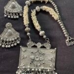 Oxidised Afghani Long Necklace Set